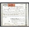 Image 1 : Indiana Central Railway Co.  1853 Stock Certificate.