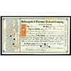 Image 1 : Indianapolis & Vincennes Railroad Co.  1869 Stock Certificate ITASB General Ambrose Burnside.