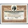 Image 1 : Waynesburg & Washington Railroad Co., Stock Certificate