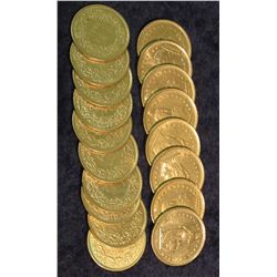 2. Switzerland One Franc: (5) 1968, (5) 69, (2) 70, (1) 71, (1) 73, (1) 74, (1) 81, (1) 85, & (1) 86