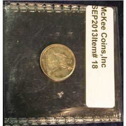 18. 1837 No Stars Seated Liberty Half Dime. AU.