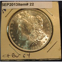22. 1884 New Orleans Mint Morgan Silver Dollar. Choice BU 64.