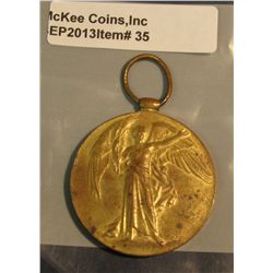 35. World War I Hanging Medal "The Great/War For/Civilisation/1914-1919", Winged-Liberty obverse.