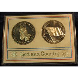 47. "God and Country" Two-piece Silver Medals in a set.
