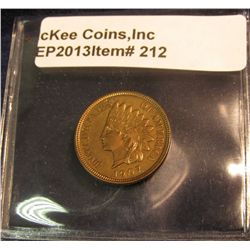212. 1907 U.S. Indian Head Cent. Brilliant Red MS 63.