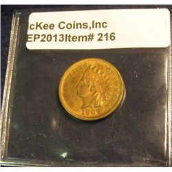 216. 1909 S U.S. Indian Head Cent. Spectacular Red Uncirculated.