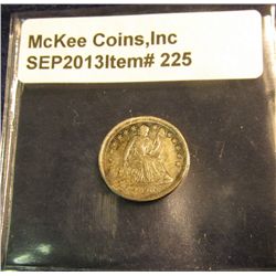 225. 1856 P U.S. Seated Liberty Half Dime. EF 40.