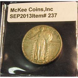 237. 1929 P U.S. Standing Liberty Quarter. EF 45.