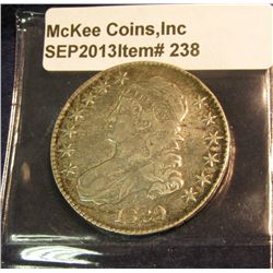 238. 1829 U.S. Capped Bust Half Dollar. EF 40.
