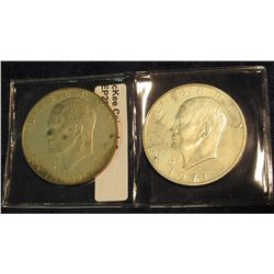 244. 1971 S Silver Proof & 1776-1976 S Clad Proof Eisenhower Dollars.