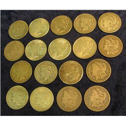 1510. (18) Old U.S. Silver Dollars grading up to AU. Includes 1882P, S, 85 O, 90 O, 92 O, 99 O, (2) 