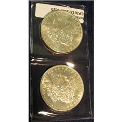 1520. 1900 P & 1901 O Morgan Silver Dollars. Choice AU to Brilliant Unc.