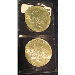 1521. 1896 P & 1902 P Morgan Silver Dollars. Choice AU to Brilliant Unc.