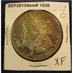 1526. 1897 O Morgan Silver Dollar. Beautiful toned EF.