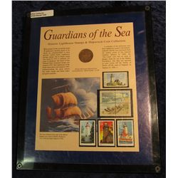 1540. Framed holder with 1808 genuine Shipwreck Coin from the Admiral Gardner. which was recovered i