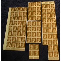 1544. (100) Nazi Germany 3 Pfennig Unused Postage Stamps depicting Adolph Hitler.