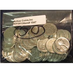 1547. (50) Reprocessed 1943 Steel U.S. War Cents.