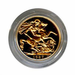 Great Britain 2lb Two Pound Proof Gold Coin (weight .47