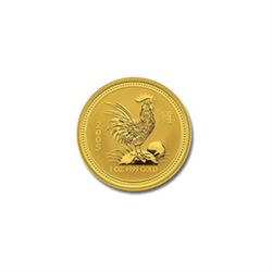 Australian Lunar Gold Twentieth Ounce Gold  Rooster