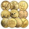 Image 1 : 1 oz 10-Coin Around the World Gold Bullion Set (Date of