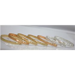 14K GOLD PLATED BANGLES SET OF 7