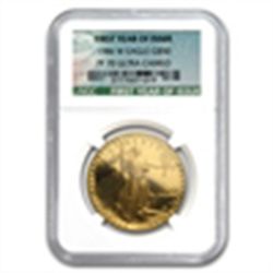 1 oz Proof Gold American Eagle PF-70 NGC (Green Label)(