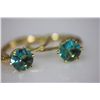Image 1 : 14K GOLD PLATED CZ LIGHT BLUE EARRINGS