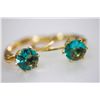 Image 2 : 14K GOLD PLATED CZ LIGHT BLUE EARRINGS