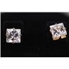 Image 2 : 14K GOLD PLATED CZ STUD EARRINGS
