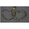 Image 2 : 14K GOLD PLATED CZ CLEAR HEART EARRINGS
