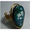 Image 1 : 21.00CTW GREEN AGATE ALUMINUM WIRED ADJUSTABLE RING