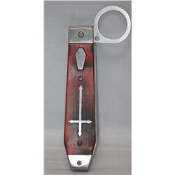 TAC FORCE GOTH FOLDER 9" STAIINLESS STEEL DAGGER WOODEN