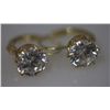 Image 2 : 14K GOLD PLATED CZ CLEAR EARRINGS