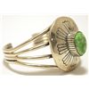 Image 2 : Old Pawn Navajo Carico Lake Turquoise Sterling Silver Cuff Bracelet - R Bennett
