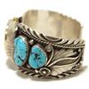 Image 3 : Old Pawn Navajo Turquoise Sterling Silver Cuff Bracelet Women's Watch - VV?