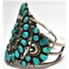 Image 3 : Vintage Old Pawn Turquoise Needlepoint Sterling Silver Cuff Bracelet