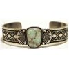 Image 1 : Old Pawn Navajo Dry Creek Turquoise Sterling Silver Cuff Bracelet - Andy Cadman