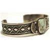 Image 2 : Old Pawn Navajo Dry Creek Turquoise Sterling Silver Cuff Bracelet - Andy Cadman