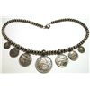 Image 5 : Old Pawn Navajo Sterling Silver Multi-Coin Necklace & Earrings Set - Paul Livingston