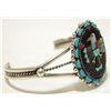 Image 2 : Old Pawn Zuni Multi-Stone Inlay Eagle Sterling Silver Cuff Bracelet - Bobby Concho