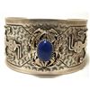 Image 1 : Old Pawn Navajo Lapis Lazuli Sterling Silver Kachina Dancer Cuff Bracelet - FB