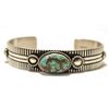 Image 1 : Navajo Kingman Turquoise Sterling Silver Cuff Bracelet - Derrick Gordon