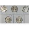 Image 1 : 5-1941 WALKING LIBERTY HALF DOLLARS MS63+