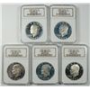 Image 1 : 5-SILVER IKE PEACE DOLLARS (71-S,(4)-72-S)