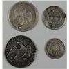 Image 2 : 4 LOW GRADE TYPE COINS (HALF DIME, SEATED DIME, TWENTY CENT, BUST QUARTER)