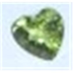 .85 CARAT PERIDOT *HEART SHAPE* CUT & FACETED GEMSTONE CAME OUT OF SAFE!! FROM VOLCANIC ROCKS