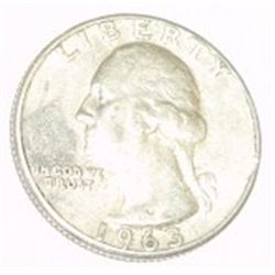 1963 SILVER WASHINGTON QUARTER RED BOOK VALUE IS $7.00+ *NICE EARLY SILVER QUARTER*!!