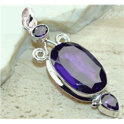 4.780g Pendant of Amethyst Sterling Silver
