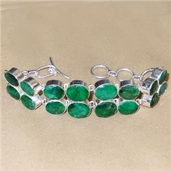 20.10g Bracelet of Emerald Sterling Silver