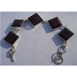 43.80g Bracelet of Ruby Sterling Silver